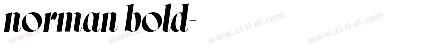 norman bold字体转换